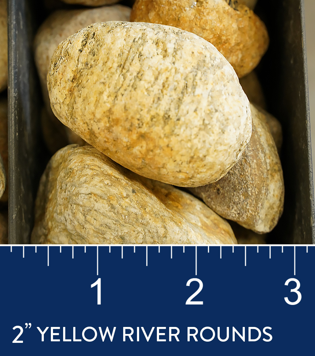 2" Yellow River Rounds available at J&J Materials